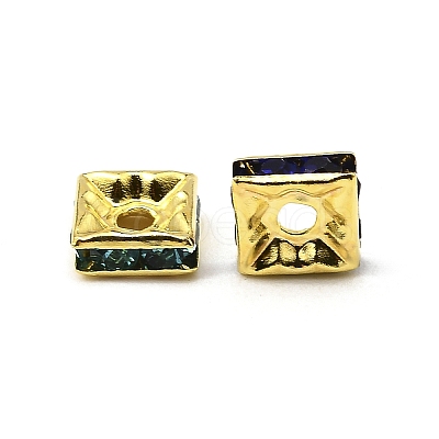 Brass Rhinestone Spacer Beads RSB072NFG-1