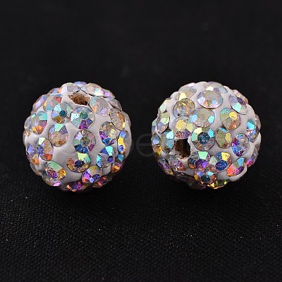 Polymer Clay Rhinestone Beads RB-C1438-10mm-A28-1