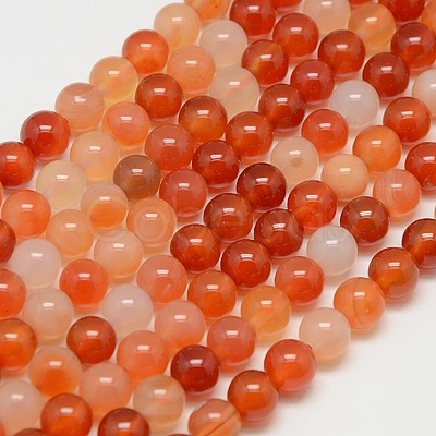 Natural Carnelian Beads Strands G-N0006-8mm-17-1