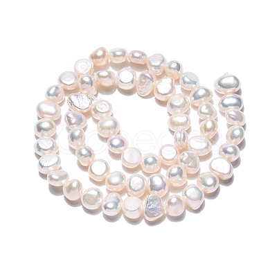 Natural Cultured Freshwater Pearl Beads Strands PEAR-N014-06F-01-1