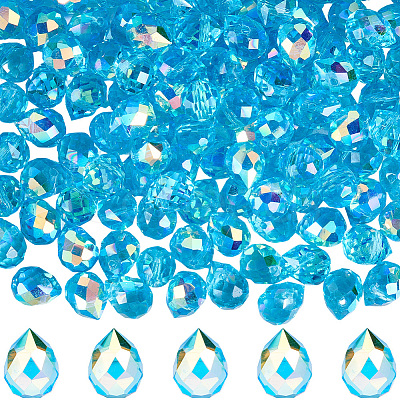 2 Strands Electroplate Glass Beads Strands EGLA-PA0001-01A-1