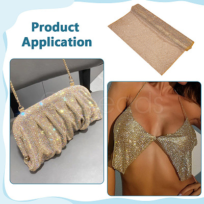 Aluminum Rhinestone Mesh Beaded Trim DIY-WH0750-412B-1