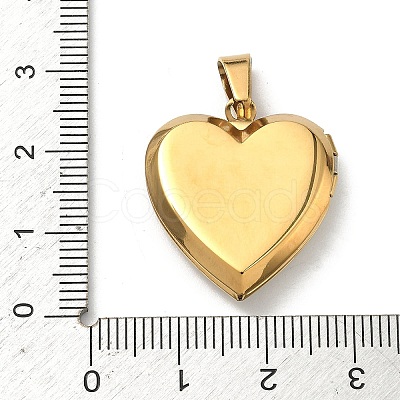 304 Stainless Steel Locket Pendants STAS-H255-02G-10-1