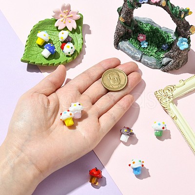 10Pcs 10 Colors Handmade Bumpy Lampwork Beads LAMP-CJ0002-16-1