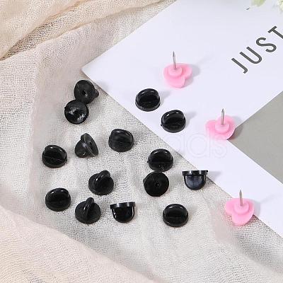 60Pcs Rubber Pin Backs FIND-YW0011-59-1