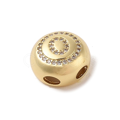 Rack Plating Brass & Cubic Zirconia Pendants KK-Z047-07G-O-RS-1