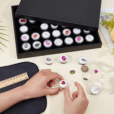 Acrylic Diamnond Gemstone Display Boxes CON-WH0089-170B-1