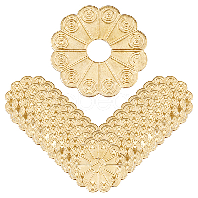 20Pcs Brass Flower Washers KK-FH0008-16G-1