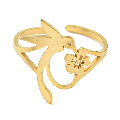 304 Stainless Steel Open Rings RJEW-S237-01G-1