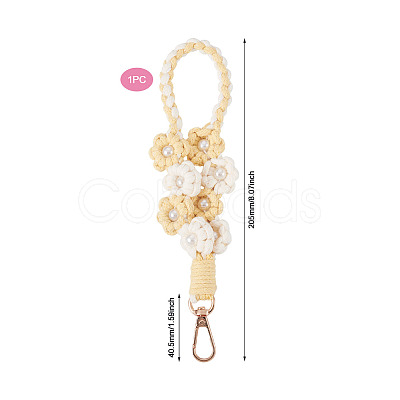 Hand-woven Flower Pendant Decorations KEYC-TAC0009-02KCG-02-1