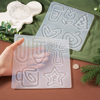 2Pcs 2 Styles Paperclip Silicone Molds DIY-TA0015-09-1