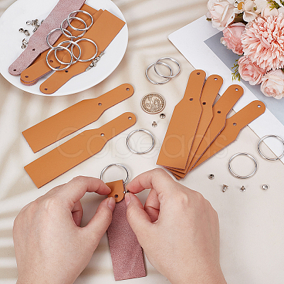 DIY Leather Keychain Making Kits DIY-OC0013-48-1