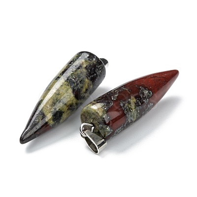 Natural Dragon Blood Pointed Pendants G-D040-01P-B13-1