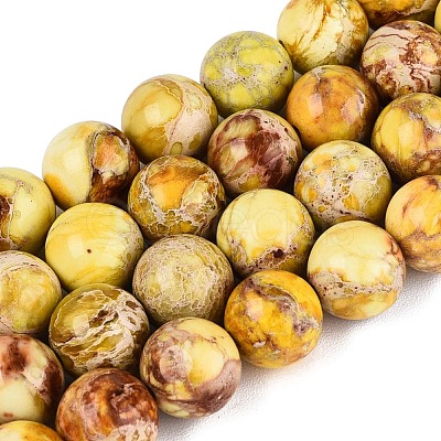 Natural Imperial Jasper Beads Strands G-N342-63J-1