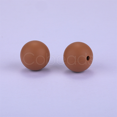 Round Silicone Focal Beads SI-JX0046A-77-1