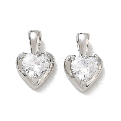 Brass Pave Clear Cubic Zirconia Charms CU-CBA6E4E-19P-C-1