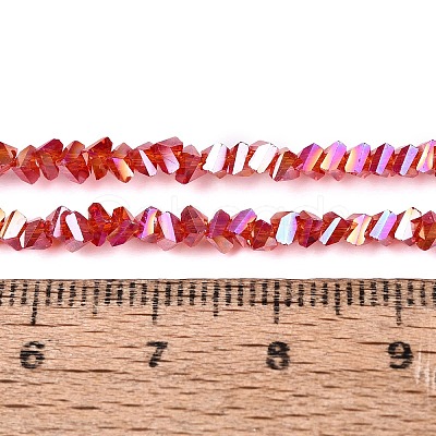 Electroplate Transparent Glass Beads Strands LS-EGLA-Q139-01A-A12-1