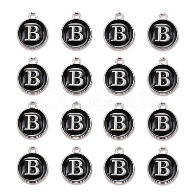 Platinum Plated Alloy Charms LS-ENAM-S118-02B-P-1