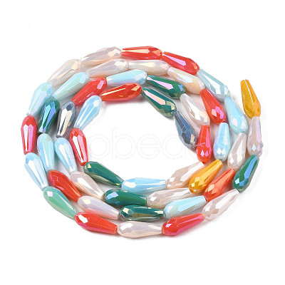 Electroplate Glass Beads Strands EGLA-Q026-013-1
