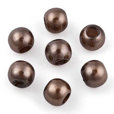 ABS Plastic Imitation Pearl European Beads X-MACR-R530-12mm-A46-1