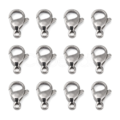 Tarnish Resistant Polished 304 Stainless Steel Lobster Claw Clasps X-STAS-R072-39A-1