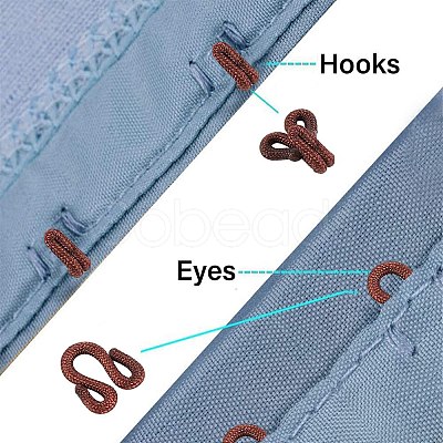 Gorgecraft 48Sets 3 style Cloth and Iron Hook and S-Hook Clasps IFIN-GF0001-17-1