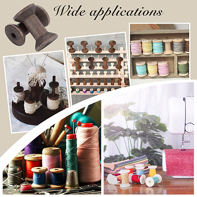 20Pcs Wooden Bobbins SENE-UN0001-02B-1