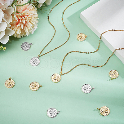 10Pcs 2 Colors Rack Plating Brass Pendants KK-BBC0026-22-1