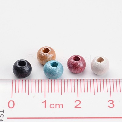 Round Natural Wood Beads X-WOOD-Q017-6mm-M-LF-1