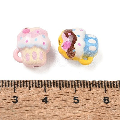 Baking Paint Alloy Beads AL-CBABBA2-02B-1
