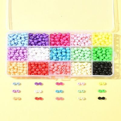 15 Colors Plastic Beads MACR-FS0001-79-1