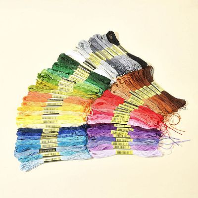 7 Sets 7 Colors Cotton Crochet Threads OCOR-FS0001-02A-1