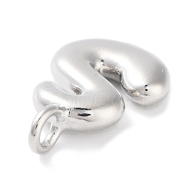 Rack Plating Brass Balloon Letter Pendants X-KK-C050-01P-S-1