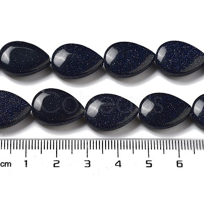 Synthetic Blue Goldstone Beads Strands G-P528-L06-01-1