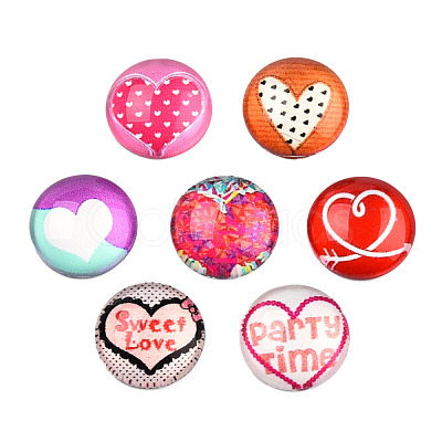 Glass Cabochons GGLA-WHC0001-06-1