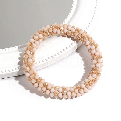 Sparkle Glass Beads Hair Ties PW-WG89862-05-1