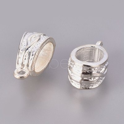 Tibetan Silver Color Plated Tube Bails K08IW022-1
