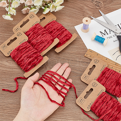 Fine Chenille Polyester Yarn OCOR-WH0077-70B-1