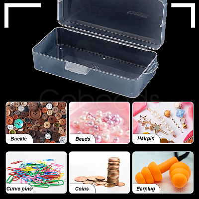 10Pcs Transparent Plastic Storage Boxes CON-BC0007-78A-1