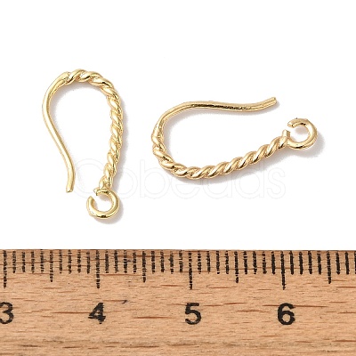 Long-Lasting Plated Brass Ear Wire KK-K381-07G-02-1
