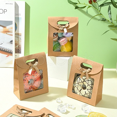 12Pcs Blank Kraft Paper Bags ABAG-YW0001-11-1