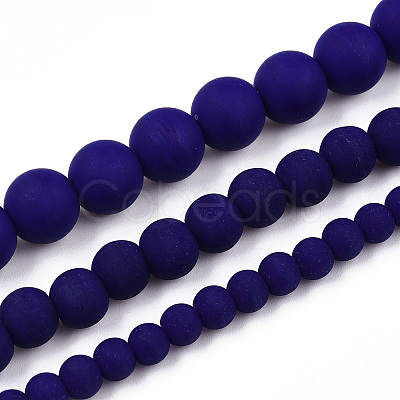 Opaque Glass Beads Strands GLAA-T032-P6mm-MD03-1