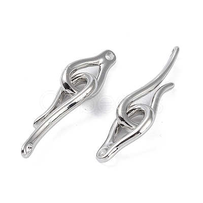 Brass Hook and Eye Clasps KK-B087-18P-1