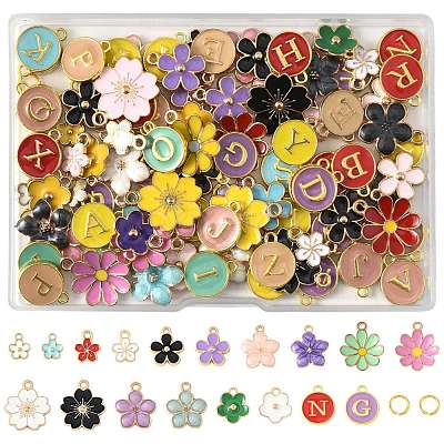 132Pcs Alloy Enamel Pendants DIY-FS0009-12-1