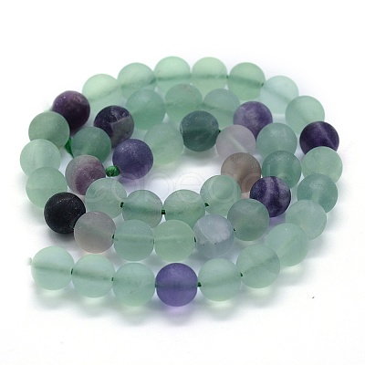 Natural Fluorite Beads Strands LS-G-G763-13-8mm-1