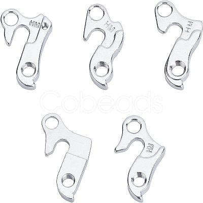 SUPERFINDINGS 5Pcs 5 Styles Aluminum Tail Hook FIND-FH0002-01-1