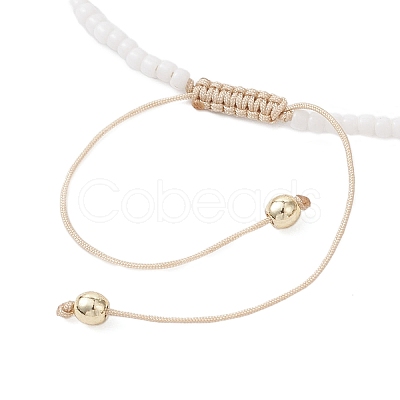 3Pcs Starfish Natural Agate & Amazonite & Shell Pearl Beads Braided Bead Bracelets for Women BJEW-JB12765-1