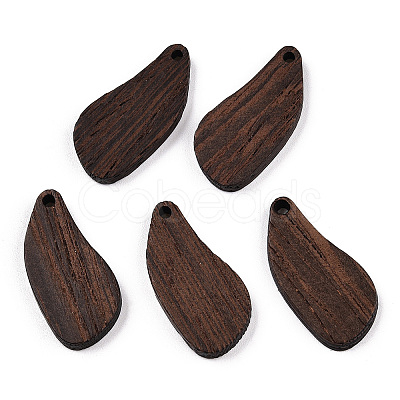 Natural Wenge Wood Pendants WOOD-T023-87-1