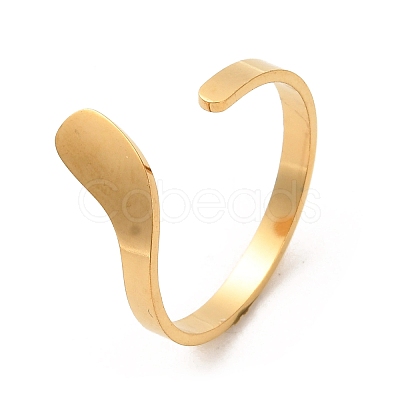 304 Stainless Steel Open Cuff Rings RJEW-Q808-02A-G-1