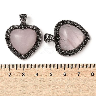 Natural Rose Quartz Pendants G-A095-01AS-02-1
